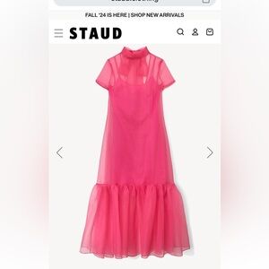 Staud calluna dress in pink size medium worn twice!!!